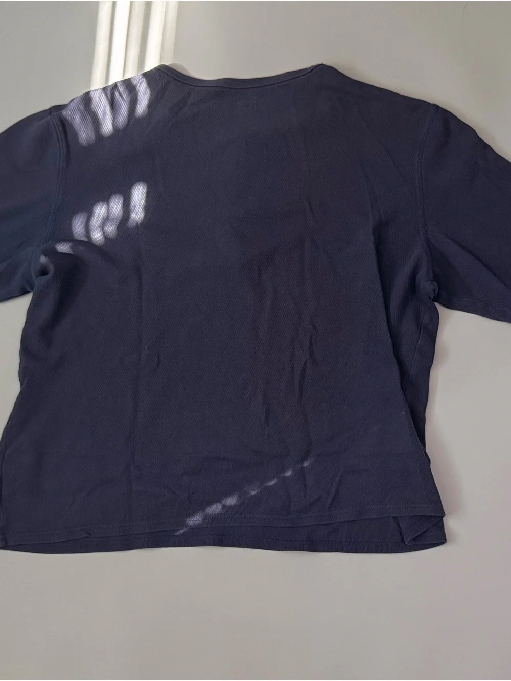 GAP Slate Blue Thermal Henley Shirt